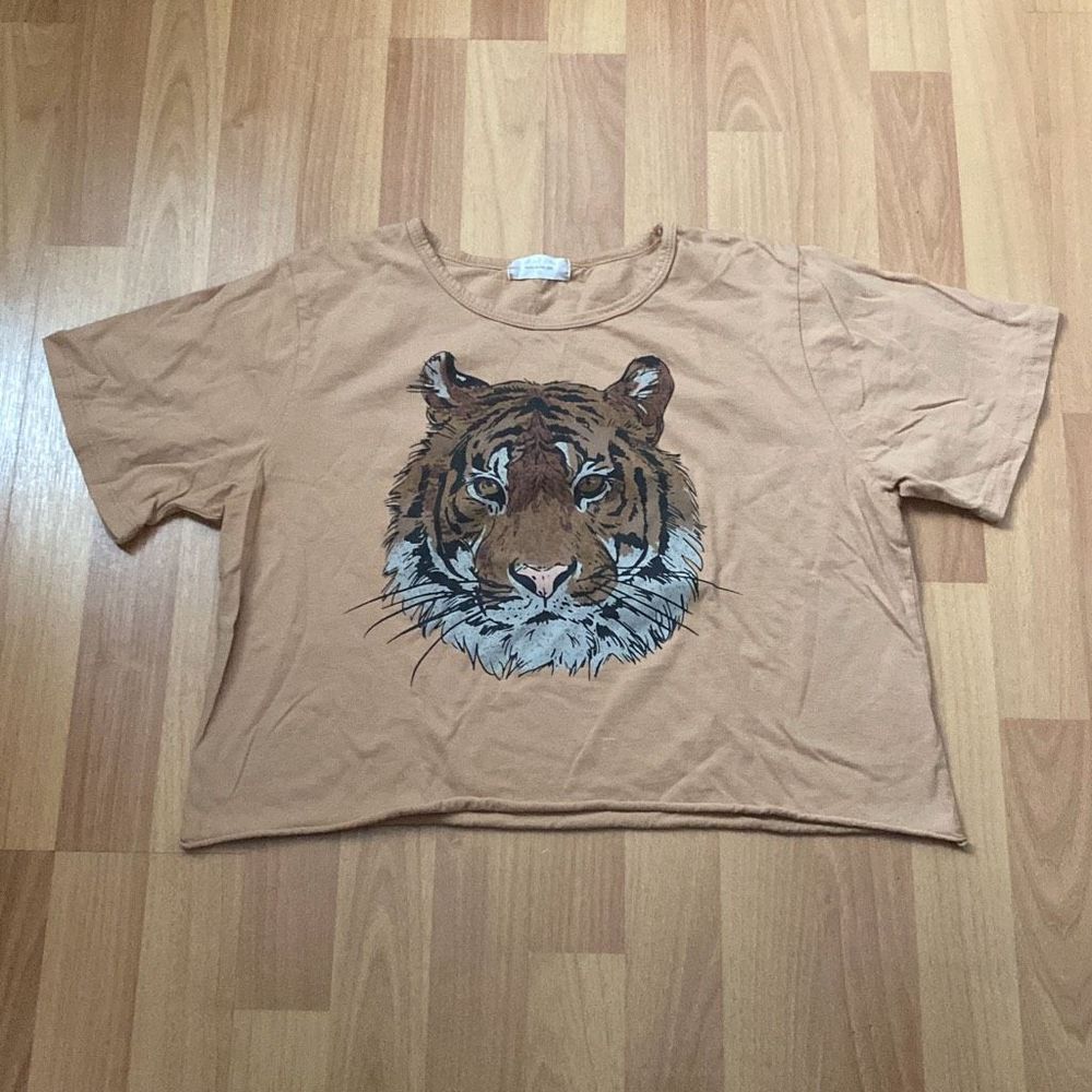 Vintage Altard State Brown T Shirt Tiger Women Medium Made In USA